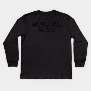 Monorail Black Kids Long Sleeve T-Shirt